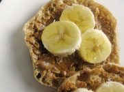 english muffin peanut butter banana