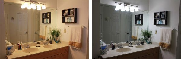 daylight or soft white bulb for bathroom