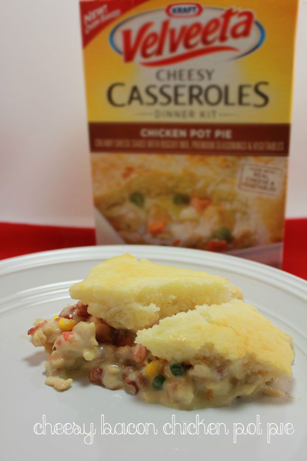 Cheesy Bacon Chicken Pot Pie With Velveeta Cheesy Casserole