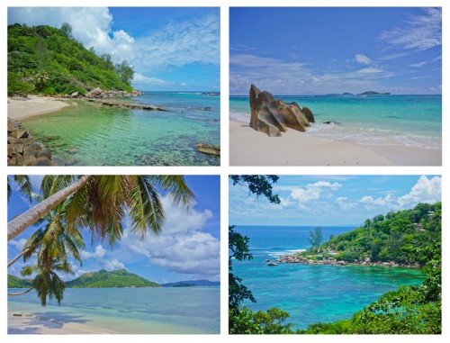 Beach on Praslin island