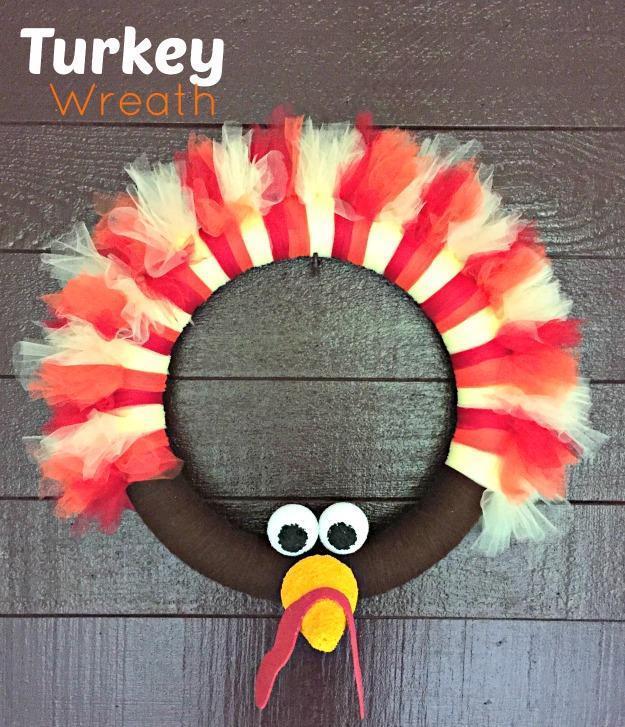 Turkey Wreath Thanksgiving Craft