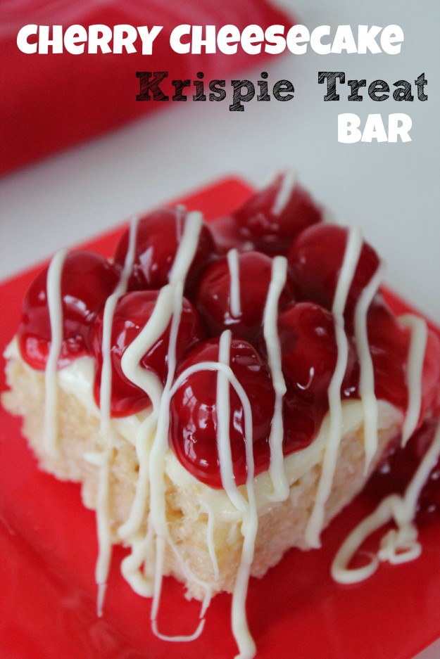 Cherry Cheesecake Krispie Treat Bar Recipe