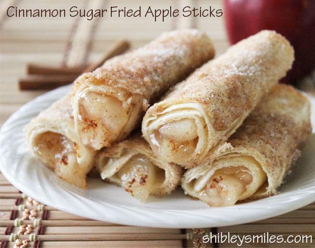 Cinnamon Sugar Fried Apple Sticks