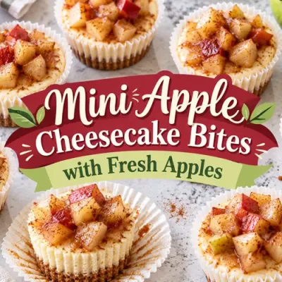 Mini Apple Cheesecake Bites with Fresh Apples