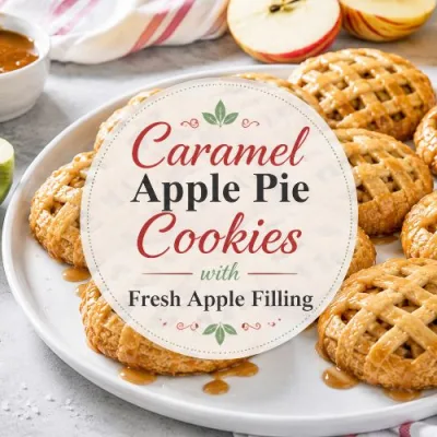 Caramel Apple Pie Cookies with Fresh Apple Filling