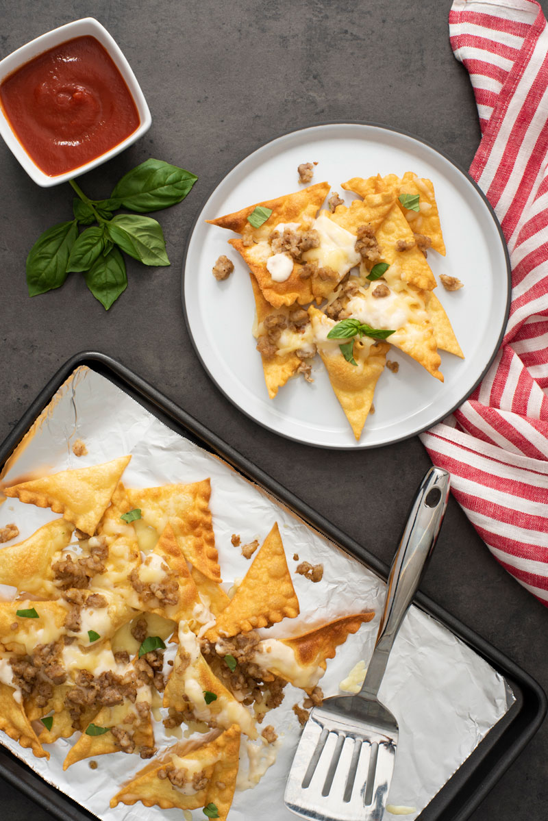 Cheesy Lasagna Nachos