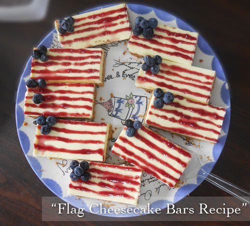 4th of July Recipe Flag Cheesecake Bars
