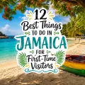 Colorful Jamaican beach with the title 12 of the Best Things to Do in Jamaica for First-Time Visitors
