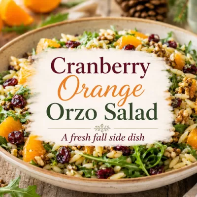 Cranberry Orange Orzo Salad with Toasted Walnuts