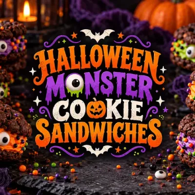 Halloween Monster Cookie Sandwiches: A Spooky Sweet Treat
